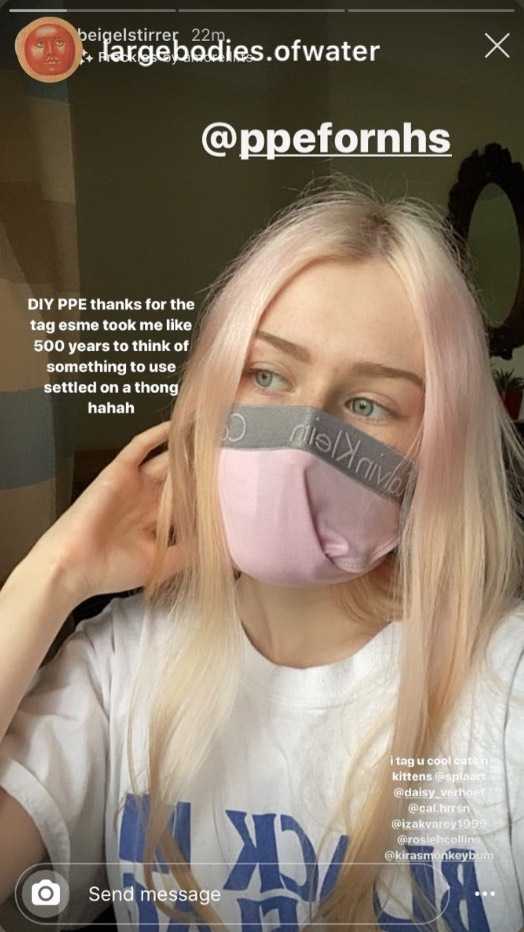 @beigelstirrer with DIY PPE via @PPEforNHS Instagram